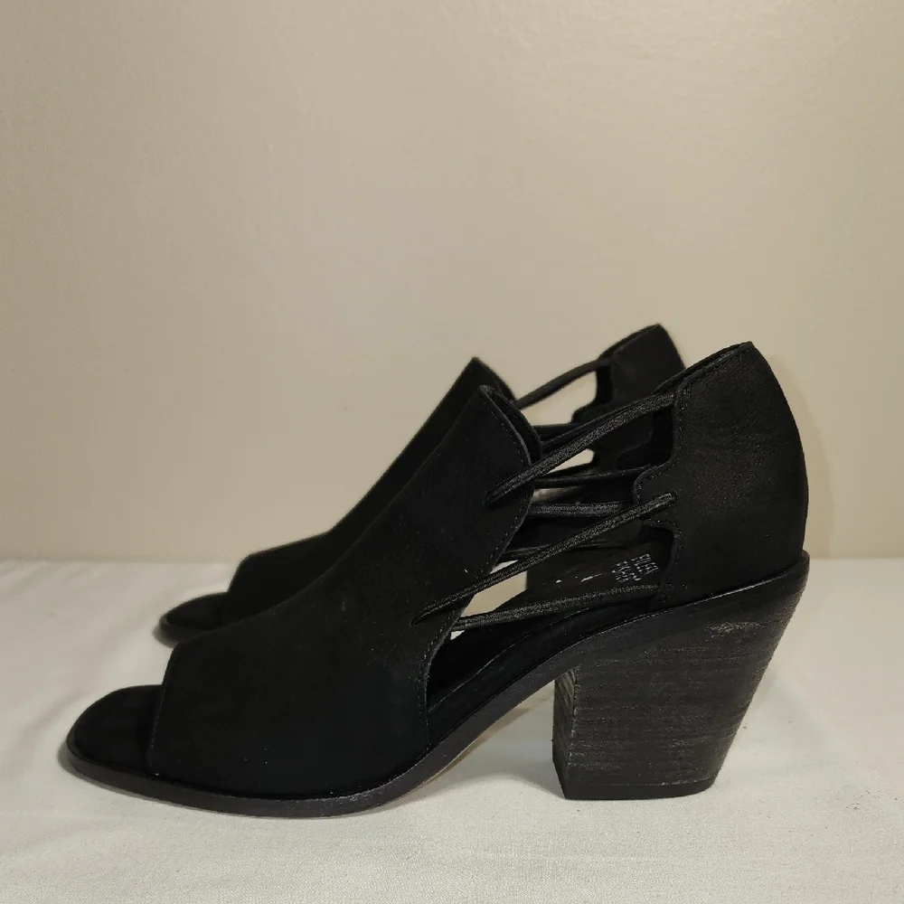 Eileen Fisher Black Block Heel Mules